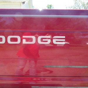 glue stuck to tailgate