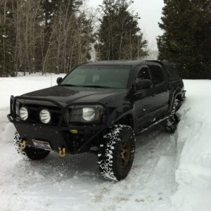 There is snow in Tetonia, Idaho.