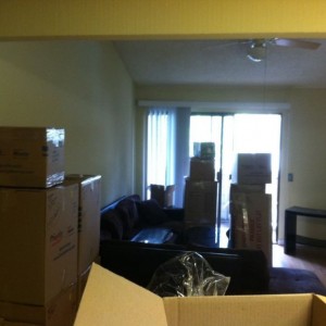 4hrs and 42 boxes later i am packed...loading happens tomorrow