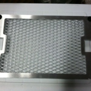 New oil cooler and radiator guard for rhino. Aluminum up grade from the pla