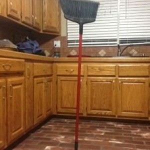 The new thing is, standing brooms up. Guess what bitches??