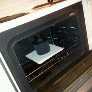 Air filter drying in the oven This message was sent from a Bell mobile phon