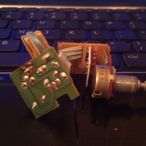 The guts of a first gen gauge cluster dimmer switch you can see what burnt 