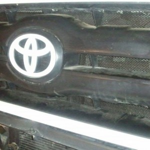 Installed a mess behind the stock grill. You know, to keep the bugs out!