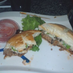 Lamb Burger w/ blue cheese and jalapeno Bacon :woot: