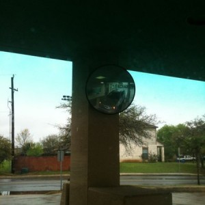 Fun at the bank.