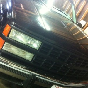 Plasti-dipped the chrome grille on the other ride..
