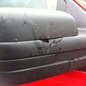 Ford's quality products. Hit a pebble on the freeway. :rolleyes: