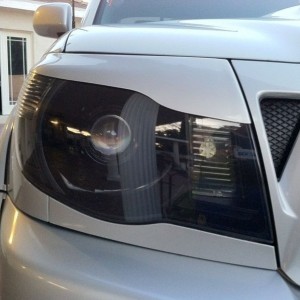 Freshly buffed headlights