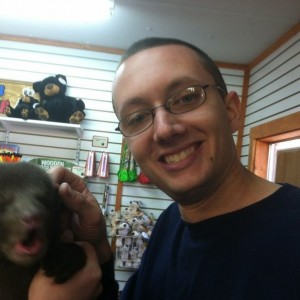 Got to pet a bear...lol