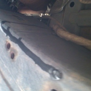 WTF 2. Clear like water coming from pass side frame rail.
