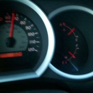 Wtf! Same tank...Sorry its blurry. It trip says 150.4