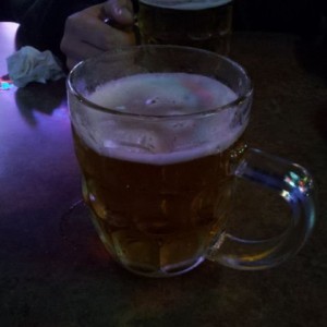 Sharing a pitcher of stella with a buddy. Need to keep it together b/c I st