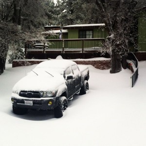 Snow at the cabin this morning. TITS