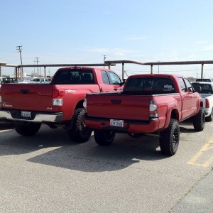 Buddy's truck at work..... Not fair because they start taller!!