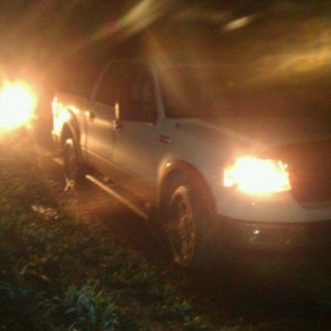 High centered trying to bog a 2wd Ford.