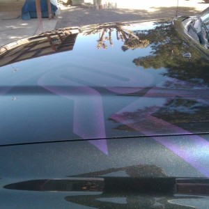 hood view chameleon paint visible