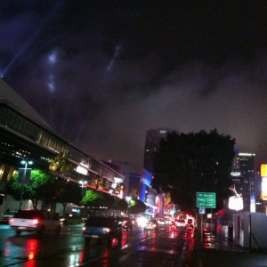 It's raining downtown