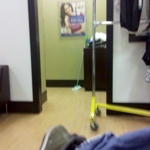 Waiting for the girlfriend to get out of the dressing room...blaaah
