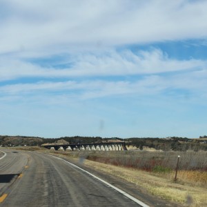 bridge over Missouri river into South Dakota