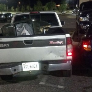 Fucking douchebag parked next my old ladies car... walked out of the movies