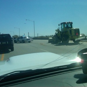 Racing a cop and dozer
