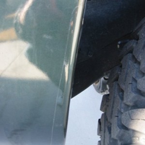 Paintfilm strip under splash guard