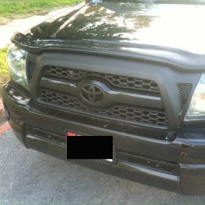 painted chrome grill surround