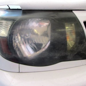 Headlight before restoration