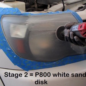 Sanding Stage 2:  P800 sanding disk