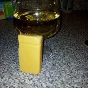 Wine and cheese, fuck yea This message was sent from a Bell mobile phone.