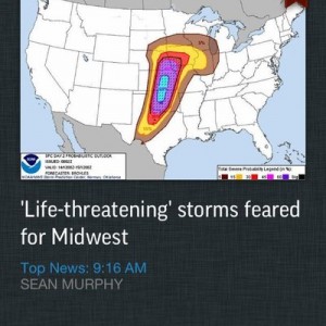 You guys stay safe today and be alert! Good luck.