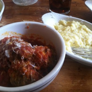 Meatballs and polenta