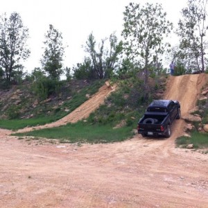 Adam trying to do the big hill