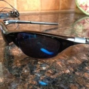 Wasn't liking my white Oakleys. Painted them black.