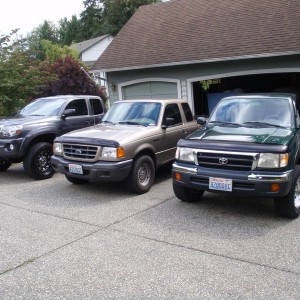 New truck, old truck, brothers truck! (left to right)