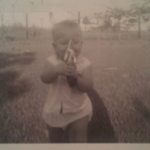 This is my father at a year old in '63 see how close I was from not be