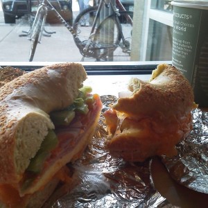 Denver breakfast sandwich at moe's is a great way to start my first no
