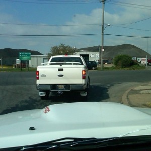 Cause a 4x4 truck limited to 95mph needs more down force in the rear.....ha