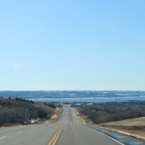 Fort Randall dam up ahead