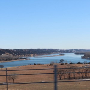 the outFlow side of Fort Randall dam in SD