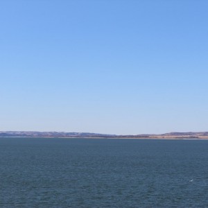 Missouri river at Fort Randall dam in SD