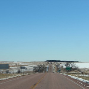 crossing the NE/SD state line, heading south