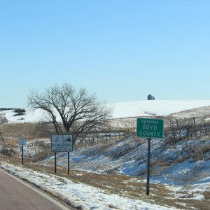 hello, Boyd county on cornHusker trail 11 just south from the SD border