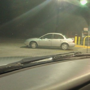 Dude rolled up with smoke pouring out. Happy 420 for him I guess.