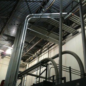 Conduit from sub station in chocolate factory