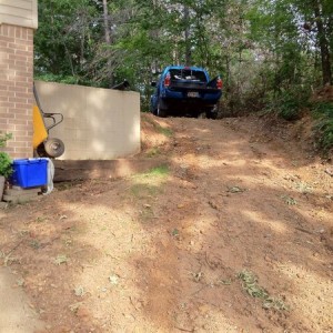 I can make it up the hill into the backyard with my new tires. Woot!