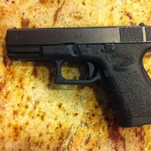 New toy. G19. Already put 200 rounds through it. Did the sand paper myself 
