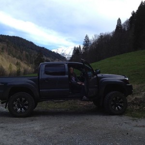 Two hot girls parked at the bottom of Partnatch Gorge Bavaria Germany