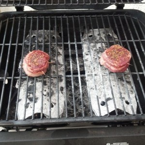 Steak wrapped in bacon bitchez!